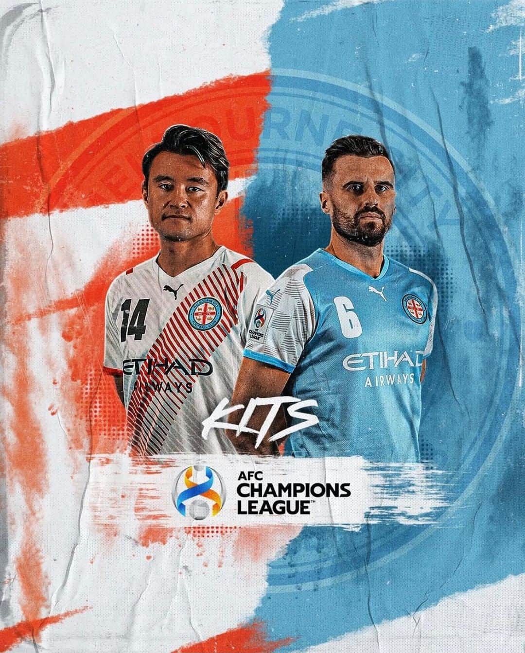 カール・ジェンキンソンのインスタグラム：「New kits for a new challenge Big few weeks ahead Let’s give it everything 💪🏼 @melbournecity 🔵⚪️🔴」