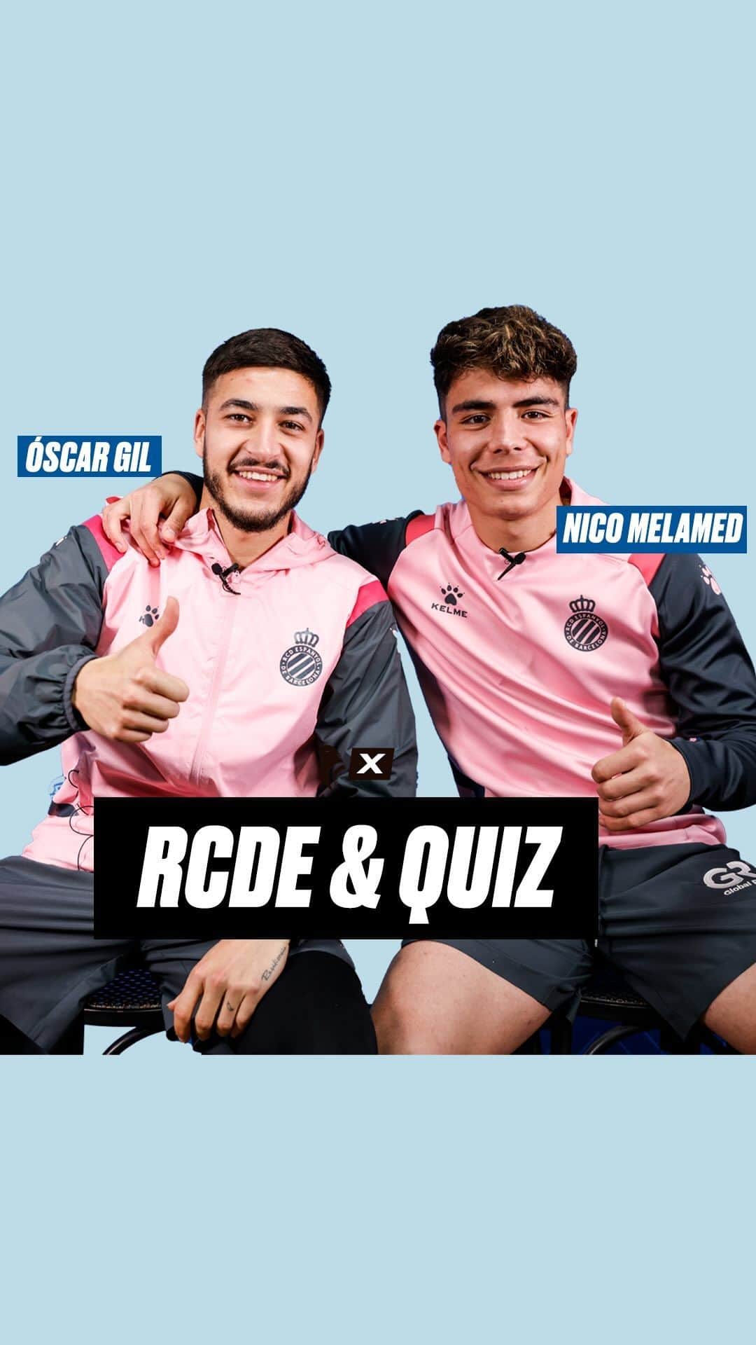 RCDエスパニョールのインスタグラム：「🤔 ¿Pasarán nuestro test? 😏 🔥👀 𝗥𝗖𝗗𝗘 𝗤𝗨𝗜𝗭 con @oscargil_27 y @nicomr10」