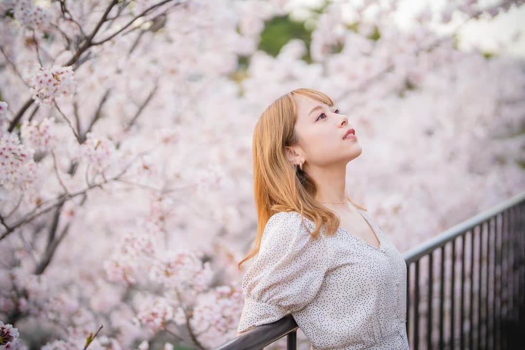 國嶋絢香のインスタグラム：「💗  桜🌸といっぱい撮ってもらったんだ〜♪ #プライベー旅 5月分の放送よろしくお願いします💕  私も仕上がりが楽しみ😚💞🌸✨  　 work: @priva_tabi  photo: @okamototakuya_plusbe」