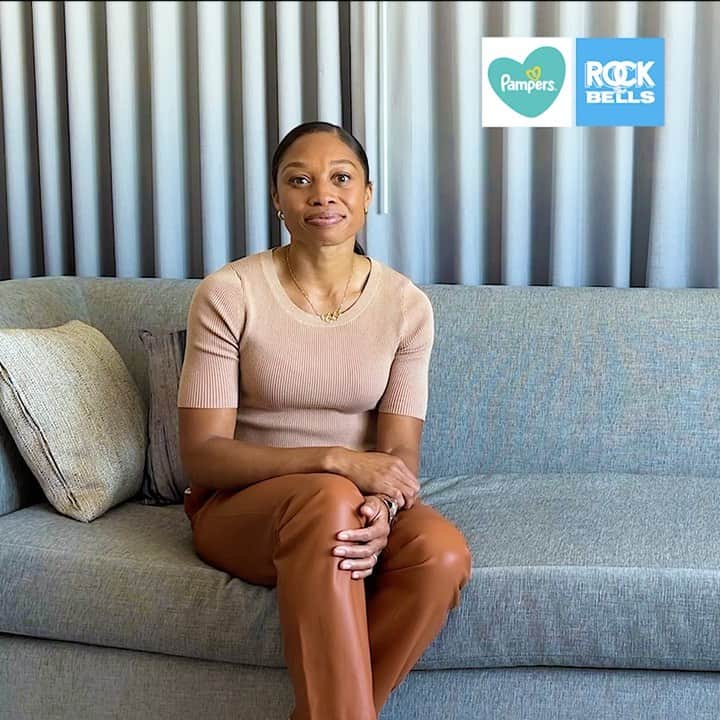 アリソン・フェリックスのインスタグラム：「Did you know that America’s maternal mortality rates are among the highest in the developed world and highest among Black women? ⁣⁣⁣ ⁣⁣⁣ As a Black woman, I want to use my voice to amplify causes relevant to us that don't always get the attention they deserve. This week during #BMHW22, I am so happy to be working with @pampersus and @rockthebells to shed light on the disproportionate risks and inequities that Black women face in maternal care because the time to change the outcomes for Black moms is now. Want to help? This Thursday I will be sharing one way you can join the campaign and lend your support! #PampersRTBPartner」