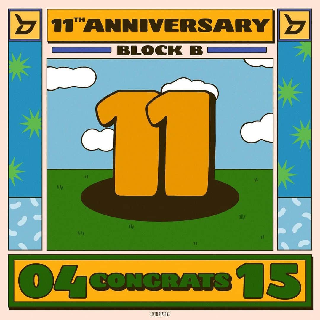 Block Bのインスタグラム：「[🎂] Block B 11th Anniversary ⠀ 블락비 데뷔 11주년을 축하합니다🎉 ⠀ #블락비 #BLOCKB #Happy_blockb_11th」