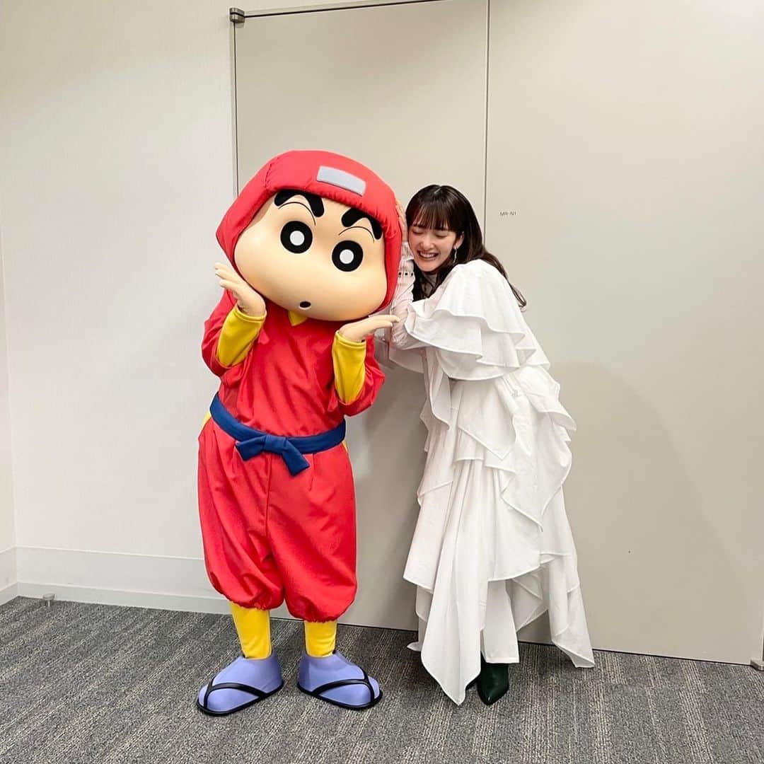 のインスタグラム：「しんちゃんとMステ🥷🏻🤍✌🏻」