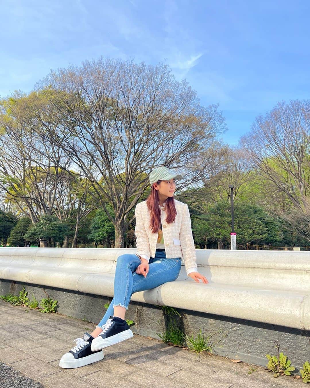 西野未姫のインスタグラム：「☀️😆🌷  #休日の過ごし方  #散歩 #おしゃれに撮れた #私服」