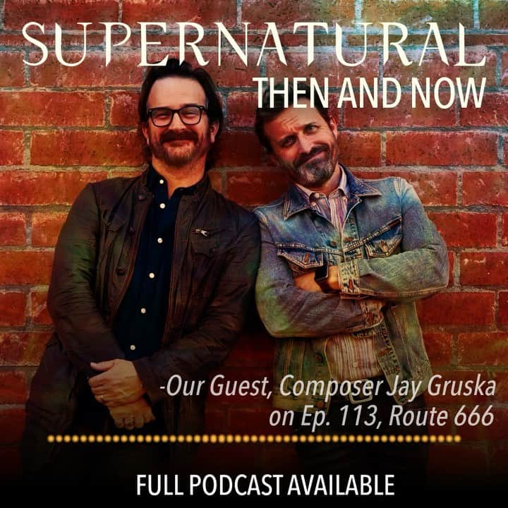 リチャード・スペイト Jrのインスタグラム：「In the new episode of #SupernaturalThenAndNow, ranked in the top 10 of all TV & film podcasts, you get insider scoop from composer & all around rockstar Jay Gruska. Plus Rob confronts his love of watching Jensen eat sausage. Listen & subscribe!  @robenedict @jaredpadalecki @jensenackles @storymillmedia  #SPNTAN #SPNfamily #SPNpodcast #supernatural #RobBenedict #RichardSpeightjr」