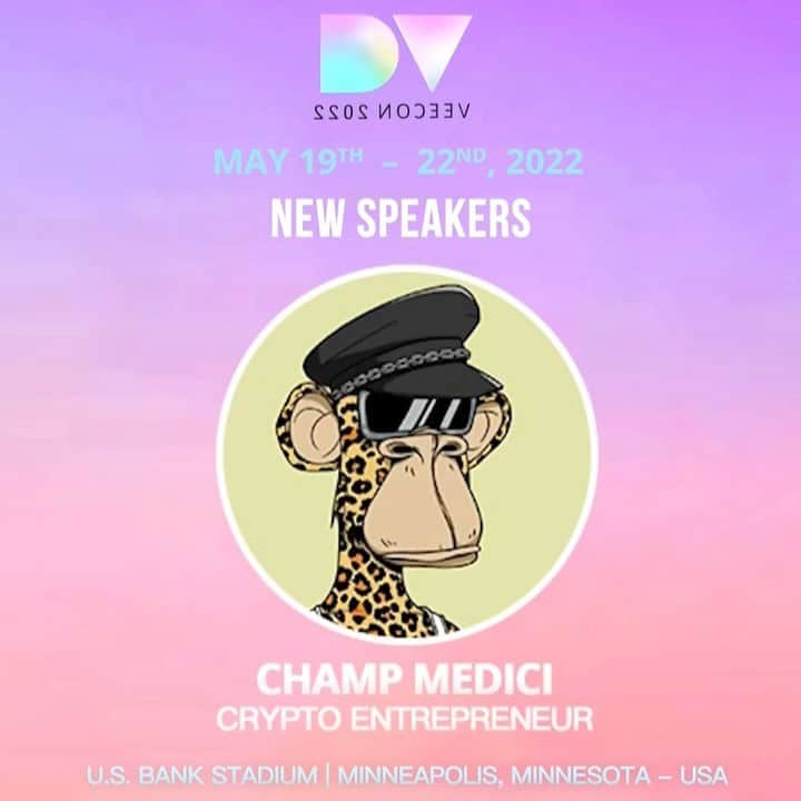 コーデル・ブローダスのインスタグラム：「I’ll be speaking at @veecon next month ✅🦅 #ChampMedici」