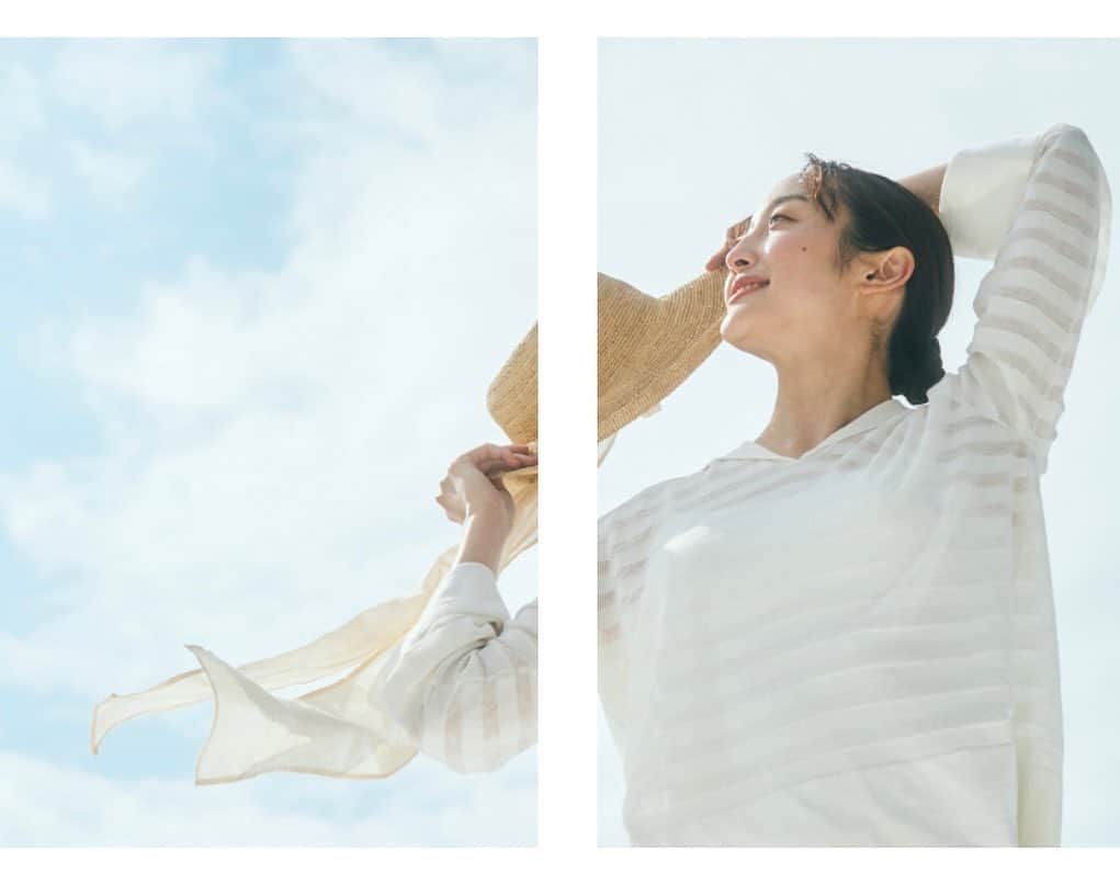 泉見祐希のインスタグラム：「☔️🤍🌿✨ PRISTINE 2022 summer collection  雨 土 rain & soil」