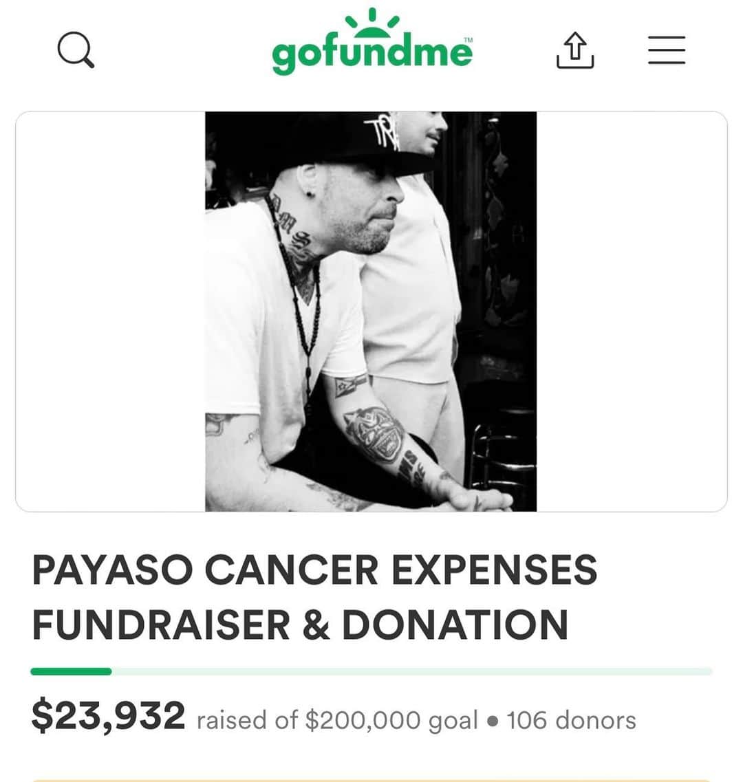 Jules Jordanのインスタグラム：「If you have any money to spare please donate to our cause for our brother @payaso_3x who is battling cancer 🙏🏻 anything helps… link in bio」