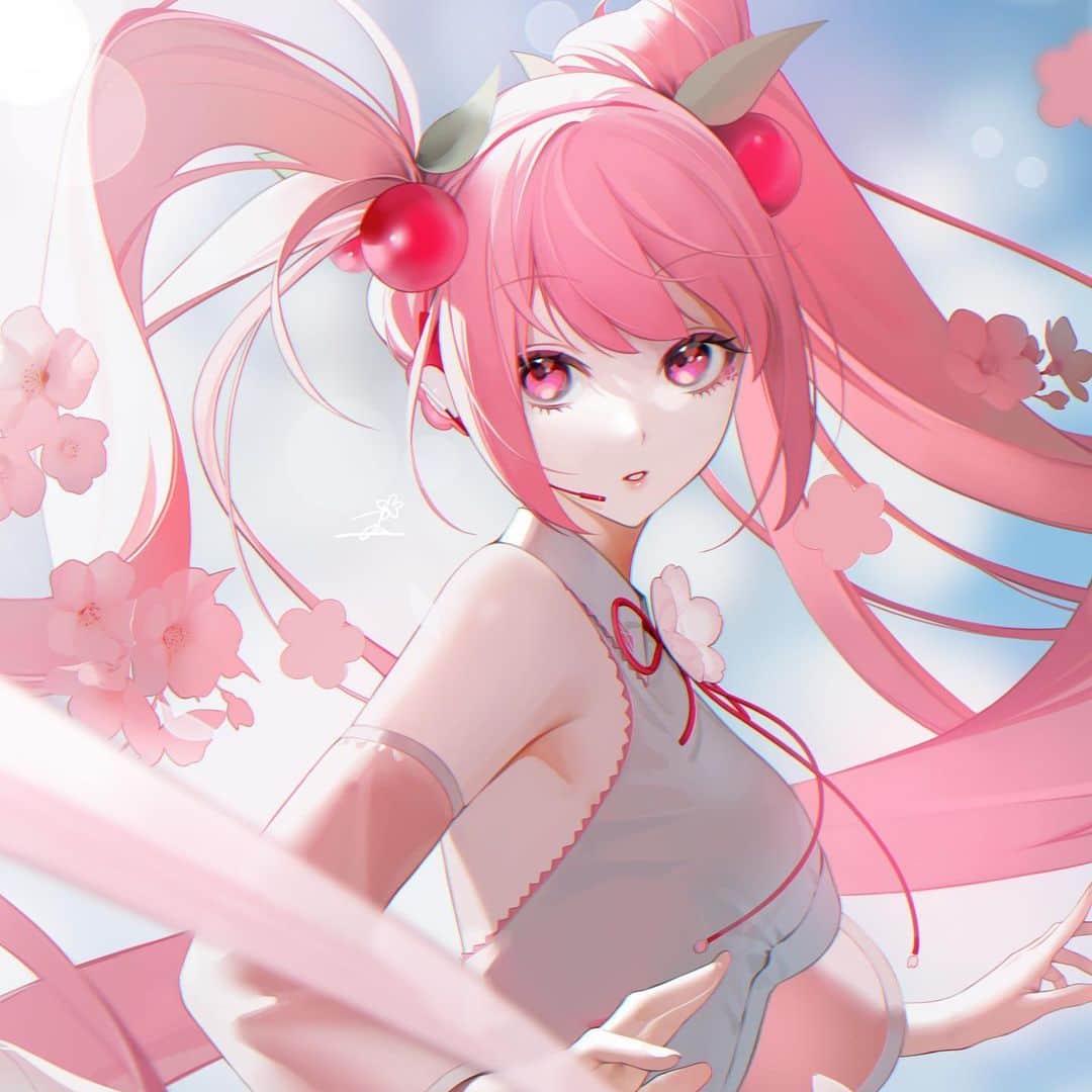 お久しぶりのインスタグラム：「#🌸  #初音ミク #桜ミク」