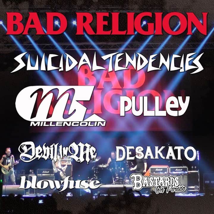 Bad Religionのインスタグラム：「¡PRONTO! Enlaces de entradas disponibles en BadReligion.com 🔥🔥🔥」