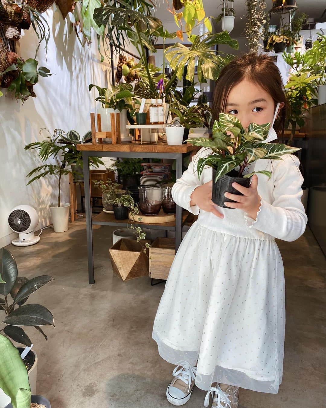 石塚絵梨さんのインスタグラム写真 - (石塚絵梨Instagram)「👧🌱🤍☕️  お手伝い、ありがとう👧🌸 今日もお客様にお会い出来て、 娘もとっても嬉しそうでした☺️🫶💜 寒かったり、暑かったり、 皆様お身体お大事にお過ごしくださいね🌙☺️  #観葉植物#インテリアグリーン #観葉植物のあるくらし #coffeestand #👧#🫶#🌸#🌿」4月16日 21時28分 - ishi_eri1213