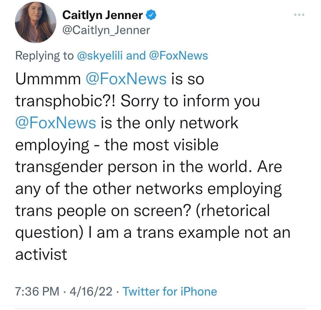 Caitlyn Jennerさんのインスタグラム写真 - (Caitlyn JennerInstagram)「@foxnews I am proud and honored to have a voice as an American and patriot on your network. The highest rated cable news network gave me a voice and for that I am grateful - no matter how the ridiculous radical left wants to paint our incredible network!」4月17日 11時49分 - caitlynjenner