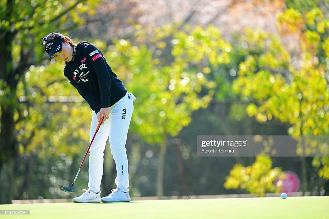 木村彩子のインスタグラム：「. スタジオアリス⛳️ バンテリンレディス⛳️ 応援ありがとうございました✨ . しっかりと調整して次週のフジサンケイも頑張ります😎☀️ . #fila #filagolf #callaway #pumagolf #kasco #富山常備薬 #長瀬産業 #ネッツトヨタ千葉 #新鎌ヶ谷駅前クリニック #日本橋すし鉄」