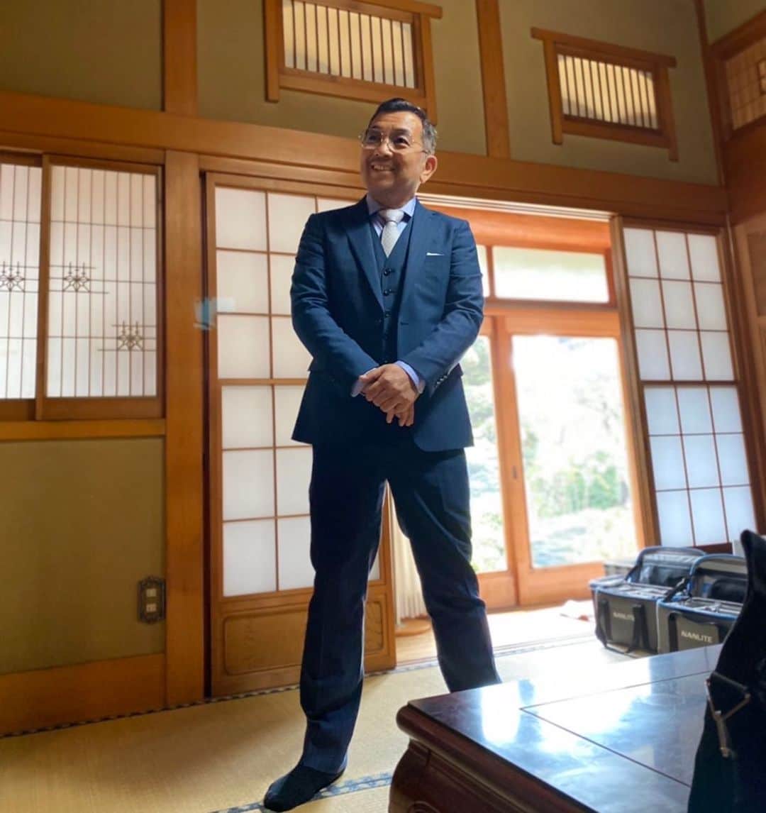 のインスタグラム：「迫田組長 朝から元気に撮影参加してます‼️  #instagood ＃日本統一 #enjoy #japan #happy  #vシネマ」