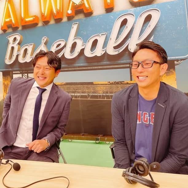 のインスタグラム：「今日もムネと「マンデーMLB」でした^_^  また来週もよろしくお願いします✨  #マンデーMLB #BSテレ東」