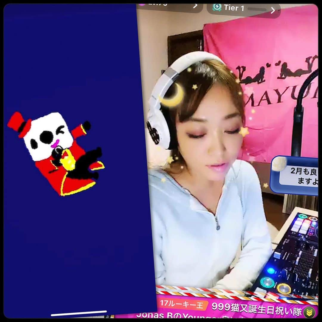 MAYUMIのインスタグラム：「朝11時から　 お絵描きしながら音楽のみコメントのみでDJしてます😄 📸左  夜は 時間は不規則になりますが顔出しでトークしながらDJしてます🎧 毎日わかり次第スケジュールに配信時間を登録します✨  右📸  新規登録はここから⤵⤵  https://17livejp.onelink.me/PG4v/lw8qbvrg  DJ🎧MAYUMI🐩💖  を検索ください♪」