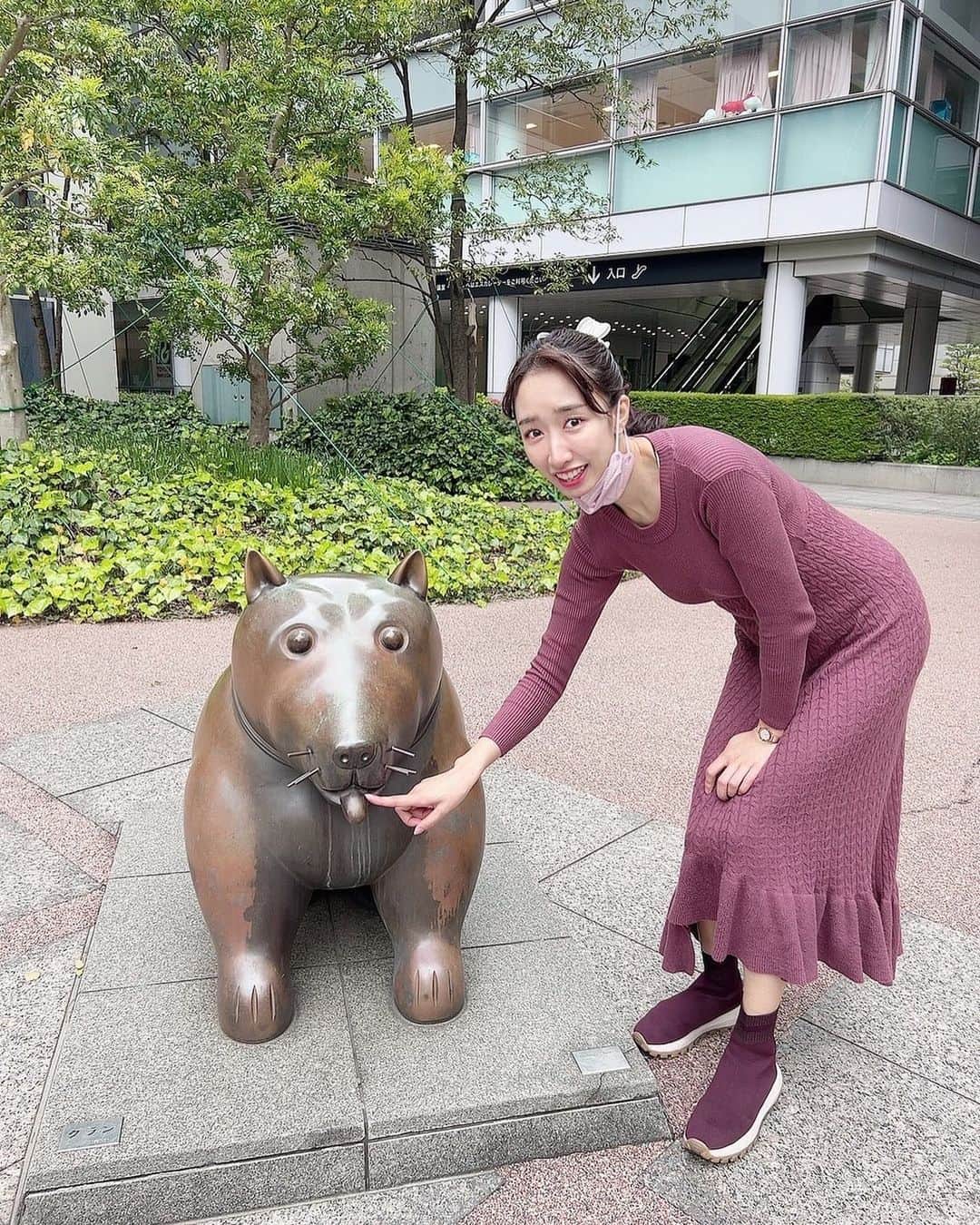 奈良歩実のインスタグラム：「なんだこのワンちゃん🐶  #あずき」