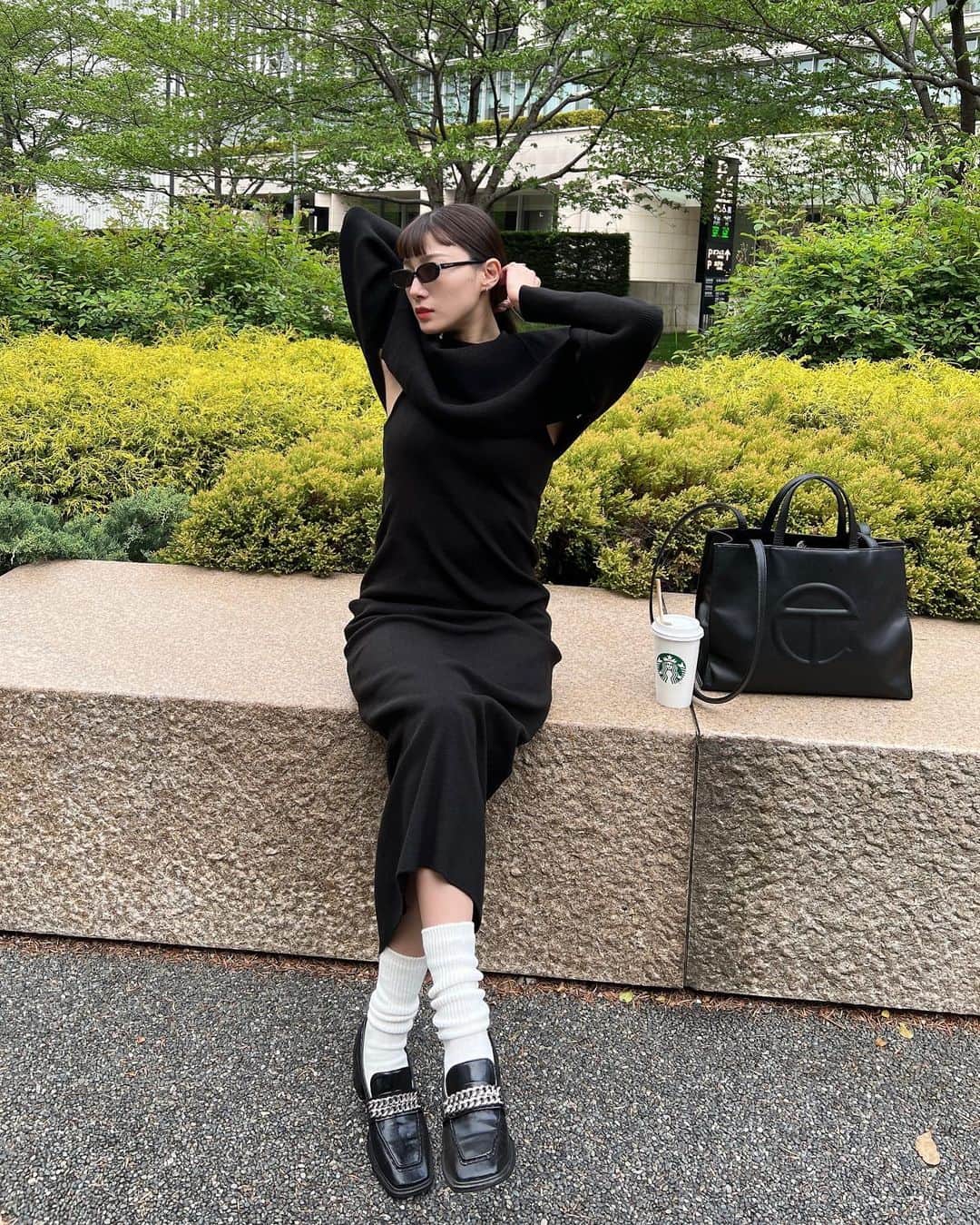 江田友莉亜のインスタグラム：「🐼🖤」