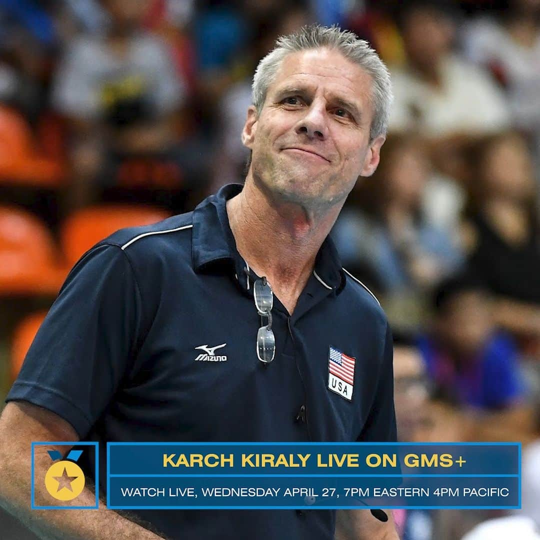 コートニー・トンプソンのインスタグラム：「So excited to start this 'off the court' series with @goldmedalsquared ! See what I did there? Join us on April 27th at 4pm PST for a conversation with the GOAT Karch Kiraly himself... AND if you have questions you want me to ask him, please write them all in the comments below! Can't wait to see you there!」