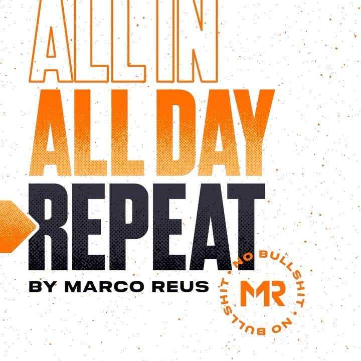 マルコ・ロイスのインスタグラム：「All in. ALL DAY. Repeat   #repeat #vitaminwasser #allday」