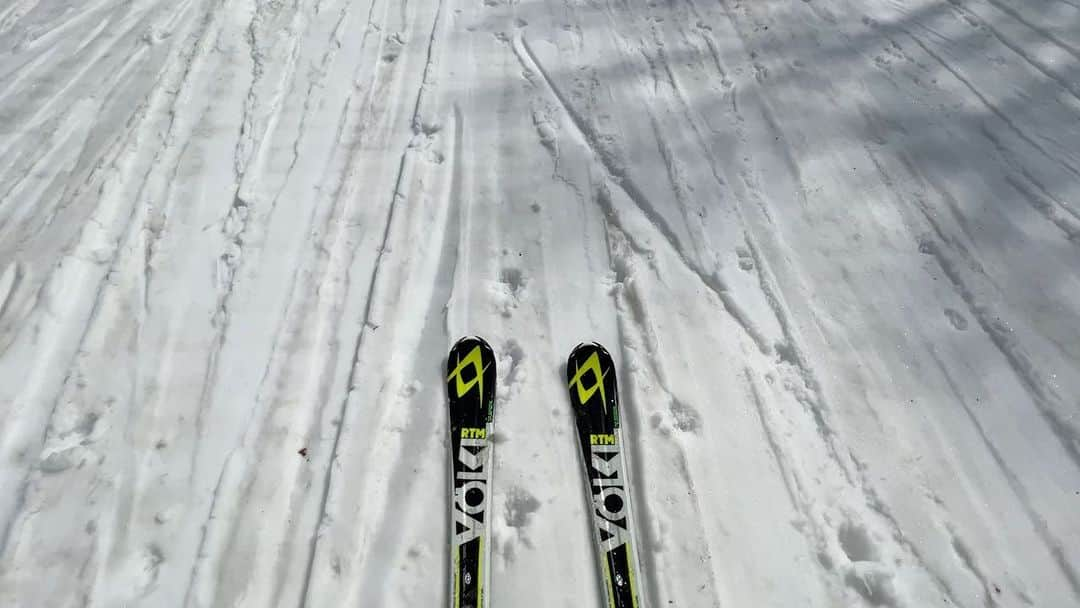 近藤祥子のインスタグラム：「⛷ すぐに緩斜面になるけど、 滑ってる気分のおすそわけ😂 . . #スキー #春スキー #たんばらスキーパーク #ski #skiing #スキー女子 #skigirl #tanbara」