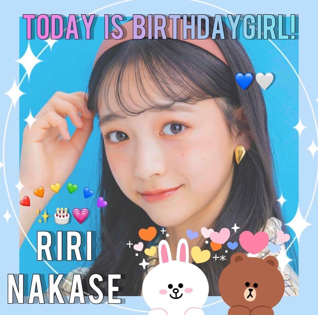 ニコ☆プチのインスタグラム：「🐰💝🐻🎂❕  本日4/21はリリの誕生日だよ😙💙💎 リリも12歳になりました✌️✨ 2日連続でプチ㋲のお誕生日、おめでたいねっ🥰🥰  リリ、ハッピーバースデー‼︎👑💗  #中瀬梨里 #hbd❤️  #楽しい12歳になりますように 🥳🤍」
