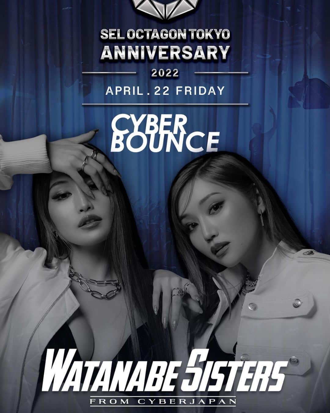 CYBERJAPAN Staffのインスタグラム：「#happyanniversary  DJ @watanabekanae @watanabekazue  in the mix  and @cjd_haruka @cjd_miyabi on stage tomorrow!! @seloctagontokyo_official  🎂SEL OCTAGON TOKYO 3rd ANNIVERSARY🎂  本日より3周年イベントが始まります。スタッフ一同心をこめて今日からの5日間のために準備してまいりました。皆様に楽しんで頂けるよう私達にできる限りのおもてなしをさせて頂きます。是非、皆様のご来店をお待ちしております。  SEL OCTAGON TOKYOスタッフ一同」