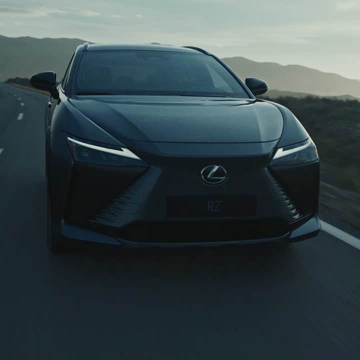Lexus USAのインスタグラム：「An all-new, pure-electric platform, with seamless and dynamic responsiveness that feels like an extension of yourself. Move confidently and mindfully toward the future with the first-ever Lexus RZ.   European prototype vehicle shown. Some options and color combinations may not be available for US market.   Learn more at the link in our bio.」