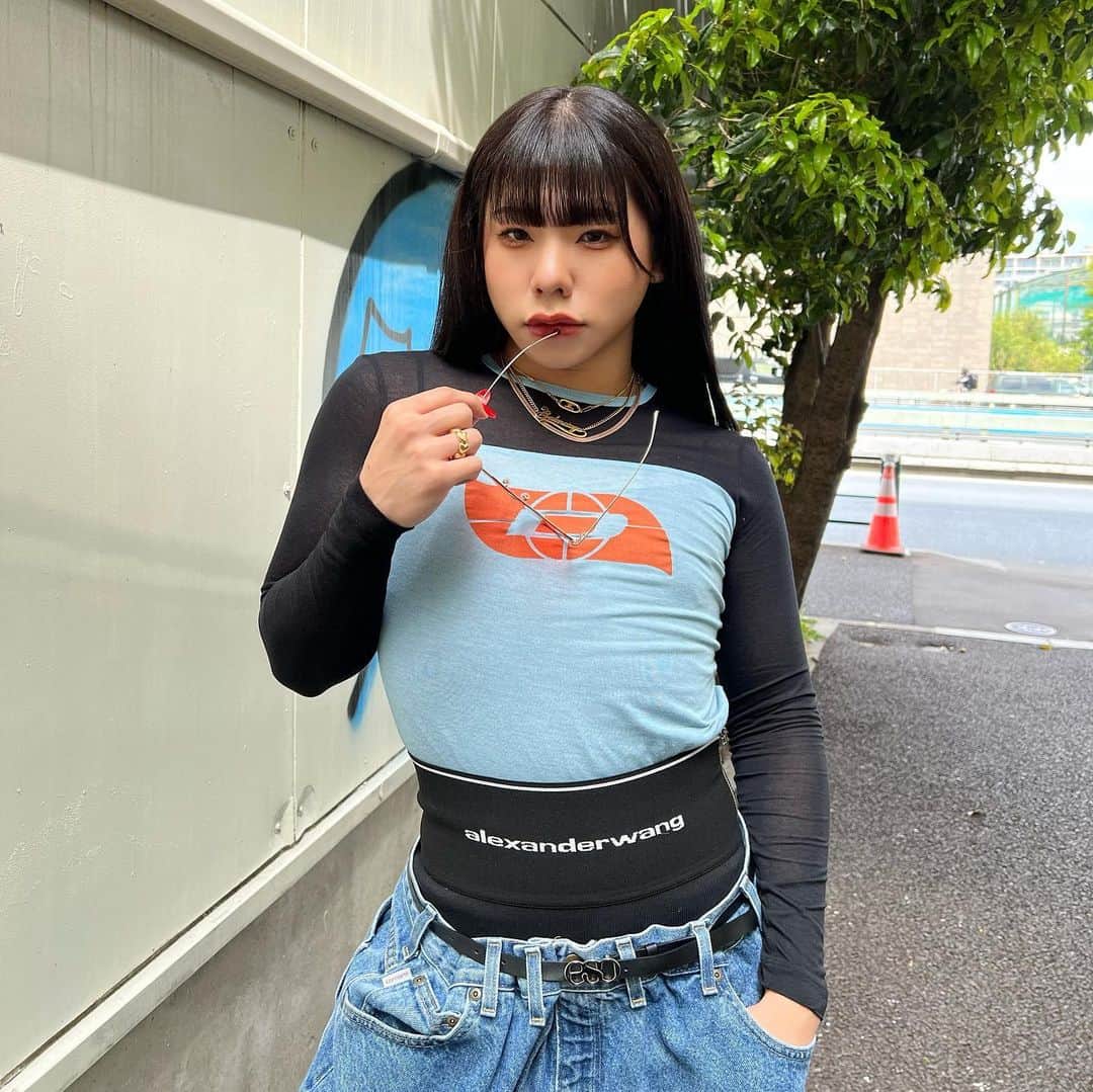 DIESEL 中町綾ちゃん YouTube とうあ トップス 胸元開き - トップス