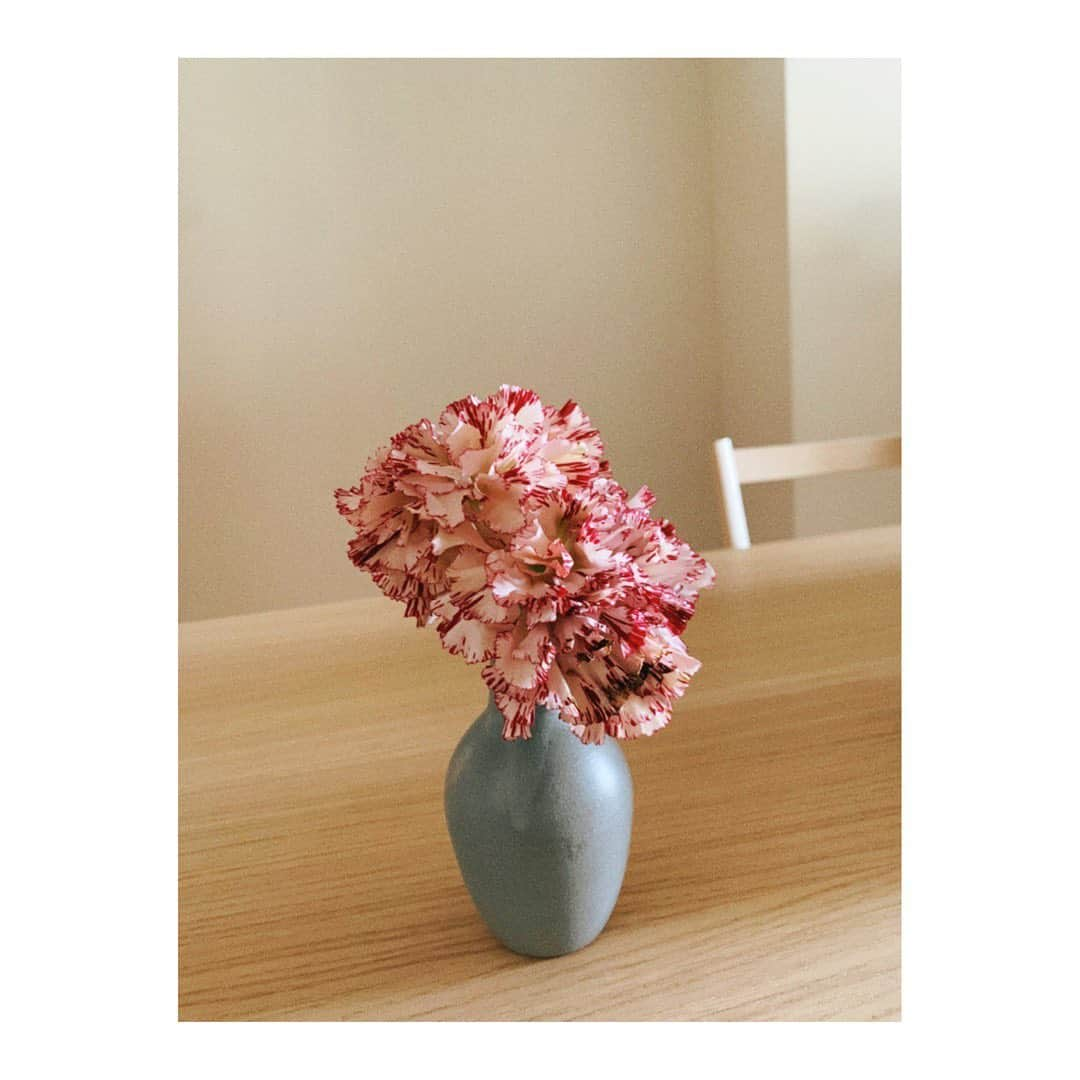 吉岡里帆さんのインスタグラム写真 - (吉岡里帆Instagram)「京都で仕事があった時に、陶芸家をしている地元の友達が作品を現場に持ってきてくれました。  水色とグレーの絶妙な色合いの花器… やっと花を生けられた 何と可愛いことか。  #陶芸」4月25日 22時04分 - riho_yoshioka