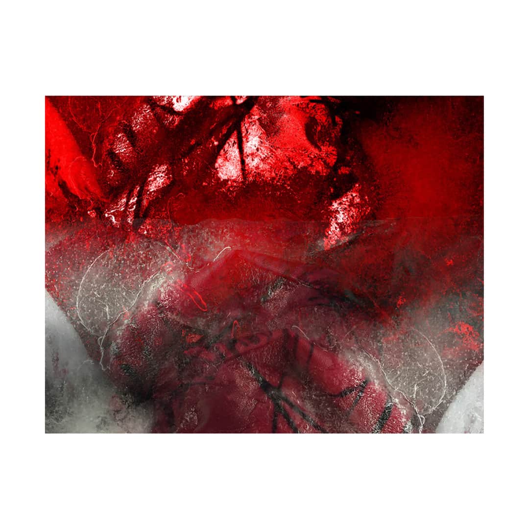 ティムヴァンスティーンバーゲンのインスタグラム：「Print design, out of the series “frozen fabrics”, on recycled Cotton for the costumes of “Les Démons, 2021 @comedie.francaise.officiel⁣⁣ Adding some red accents to our archive overview.」