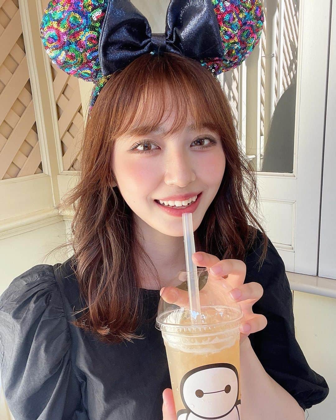斎藤まりなのインスタグラム：「ディズニーランド🖤🤍 #ディズニーランド #tokyodisneyland」
