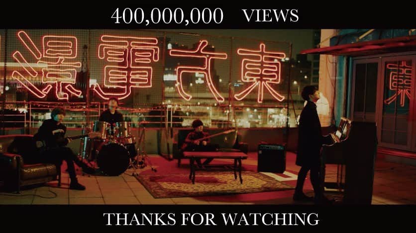 のインスタグラム：「【 #YouTube 】  Official 髭男dism - Pretender [Official Video]  4億回再生ありがとうございます🎉  youtu.be/TQ8WlA2GXbk  #Pretender #official髭男dism  #officialhigedandism」