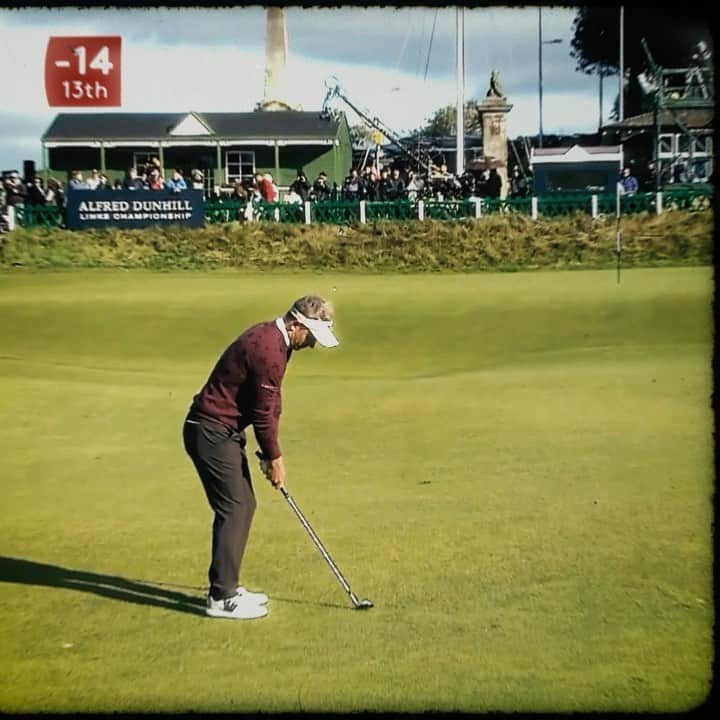 ルーク・ドナルドのインスタグラム：「What a way to finish! @lukedonald saved his best till last with this eagle on the 18th at @thehomeofgolf during the 2019 #dunhilllinks」