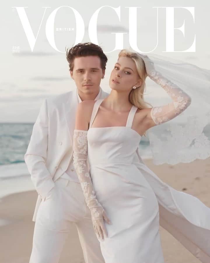 ニコラ・ペルツのインスタグラム：「Forever with @brooklynpeltzbeckham 🤍 a special thank you to  @edward_enninful for making our dreams come true x @britishvogue   photographed by @LuigiAndIango Vogue style director @DenaGia stylist @LeslieFremar hair by @HairByAdir make-up by @KateLeeMakeup nails by @tombachik production by @TheProductionFactory and entertainment director-at-large @JillDemling brooklyn in @dior and me in @maisonvalentino」