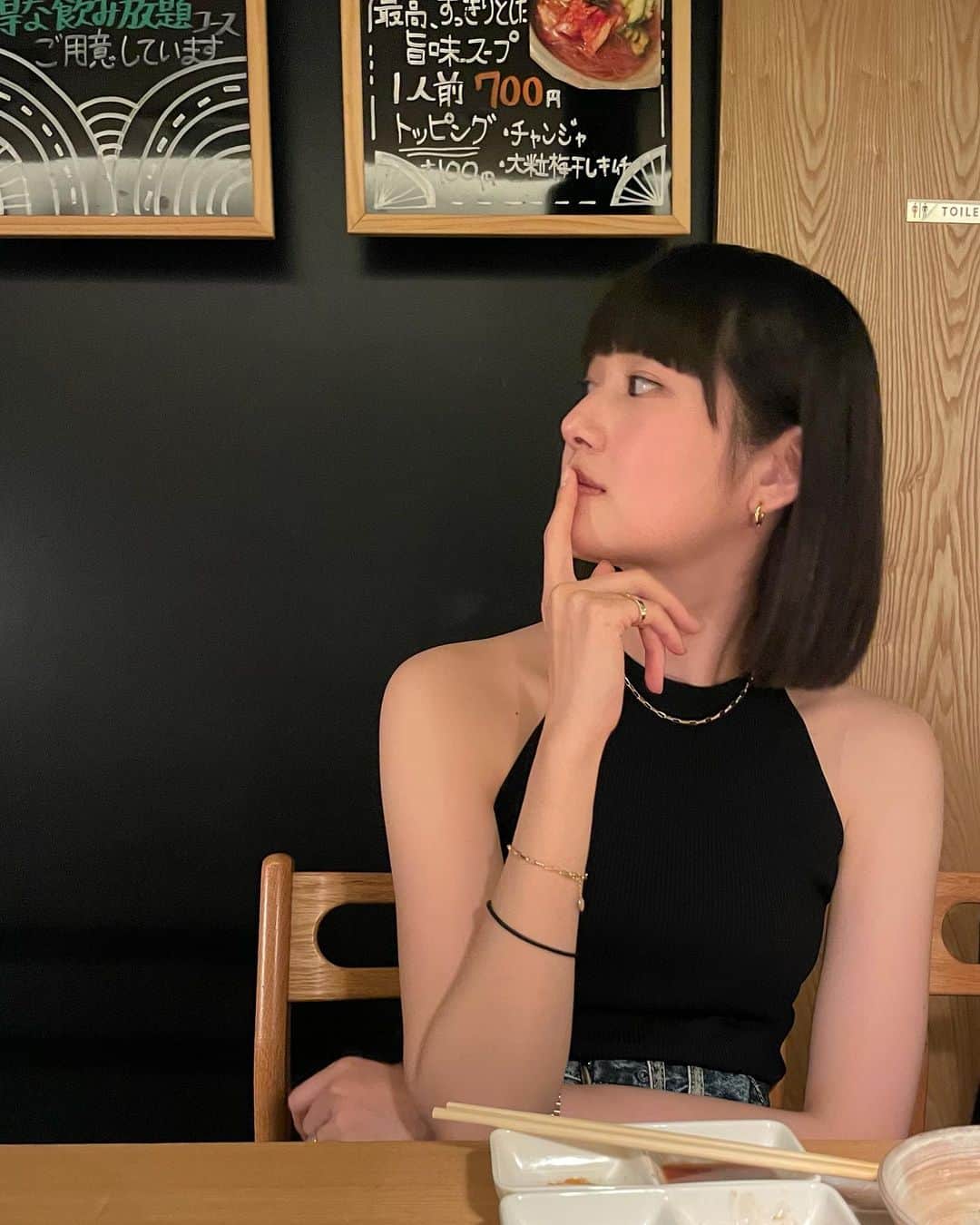 新井貴子のインスタグラム：「yakiniku night🌹」