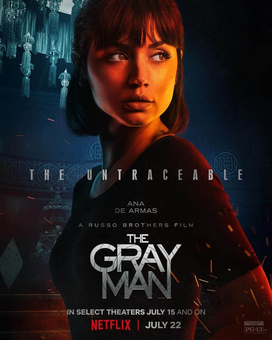 アナ・デ・アルマスのインスタグラム：「THE GRAY MAN trailer debuts tomorrow!💥I can’t wait for the movie to be available July 22 on #netflix !」