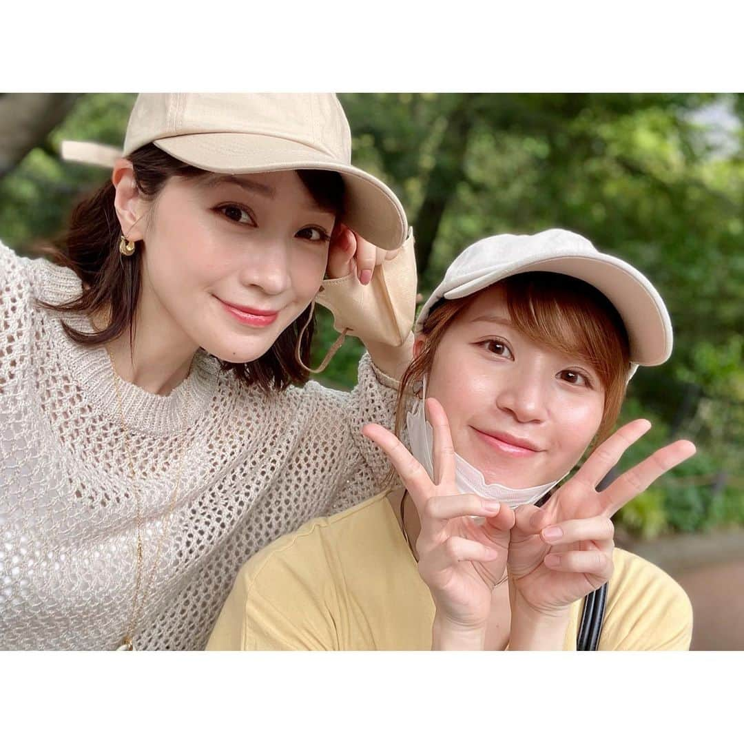 相沢まきのインスタグラム：「ブロガーの川島菜月ちゃん　@natsuki0624kia 親子と野毛山動物園へ🦁🐘 何故無料なのか不思議になるくらい、本当動物も近くで見れるし、緑いっぱいで気持ちいい✨ 仕事終わりのはんにゃ川島さん　@hannyakawashima も合流で、ワイワイ楽しかったです💓 #野毛山動物園 #お出かけ記録」