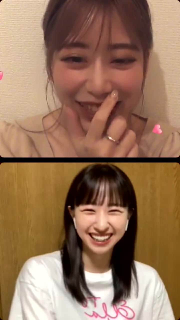 奥津マリリのインスタグラム：「まりマリコラボインスタライブ！🌈🌈」