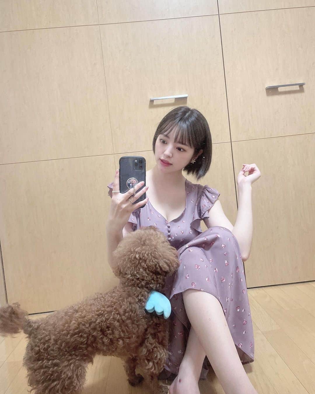 のインスタグラム：「最近は夜も暑いですね~🌙 夏の部屋着に衣替えしました👗💕」