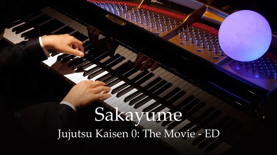 Animenz（アニメンズ）のインスタグラム：「This is probably one of the best anime movie theme songs I have heard for a long time:  Sakayume (逆夢) from Jujutsu Kaisen 0: The Movie!  I absolutely love the original song by King Gnu and the slow string intro makes me emotional every time.  I transformed the song into a piano ballad with a classical music finale at the end and it's probably one of my most emotional arrangements this year. You can watch the full version on my YouTube channel now! #jujutsukaisen #kinggnu #逆夢」