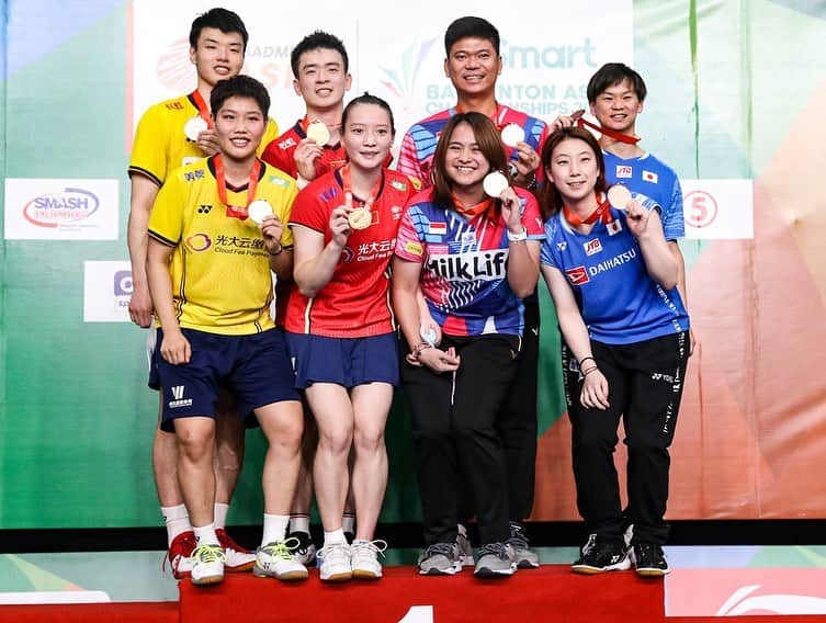 のインスタグラム：「. Asia Championships 2022🥉  たくさんの応援、サポートありがとうございました！また頑張ります！！！  Come back stronger. Step by step.  @badmintonphoto_official  #asiachampionships2022 #badminton  #バドミントン #ワタガシ」