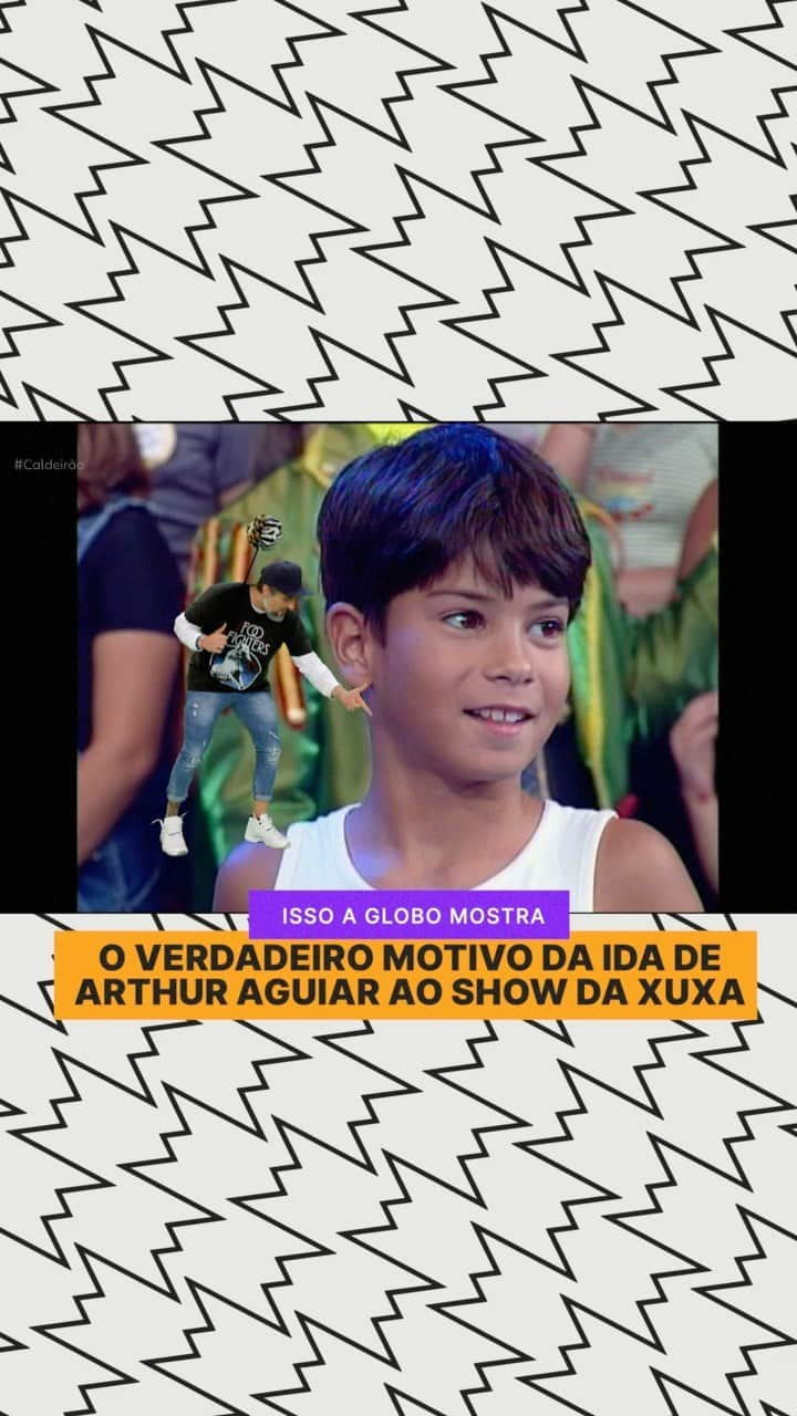 Arthur Aguiarのインスタグラム：「AGORA TUDO FAZ SENTIDO: entenda o motivo da ida do @arthuraguiar ao programa da @xuxameneghel lá nos anos 90!  Veja até o fim! 😂 . #issoaglobomostra #Caldeirão #BBB」