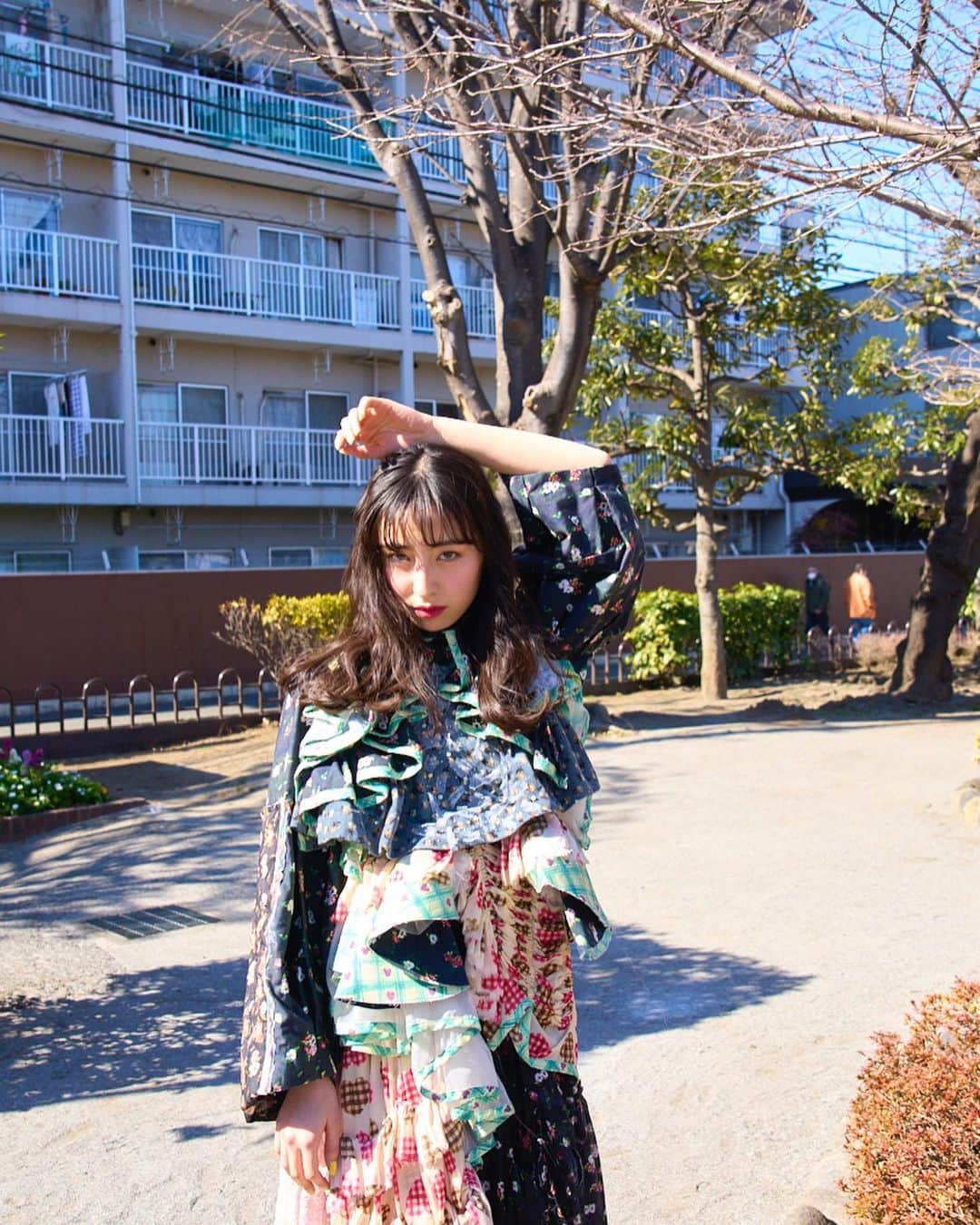 小高サラさんのインスタグラム写真 - (小高サラInstagram)「・  Dress: @fuki_goto   Cam: @158nkao  Hm: @hnki.s  St: @sa_yam  生地がたくさん使われてる素敵なドレスに包まれて🥀」5月2日 21時20分 - sara_odaka_official