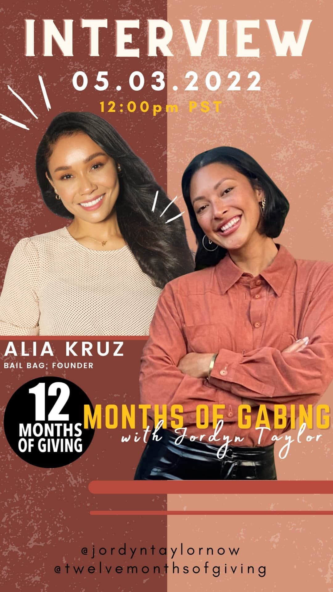 ジョーディン・テイラーのインスタグラム：「Alia Kruz’s experience in the juvenile system and more currently as an educator in the prison system made her aware of how hard it can be immediately after release and how odds are stacked against ex-offenders. There is a major lack of practical solutions and basic necessities for people released from prison which is why she founded @bail.bag 🙌🏽  Thank you to @aliakruz and @emanbfendi for taking the time to join me today!」