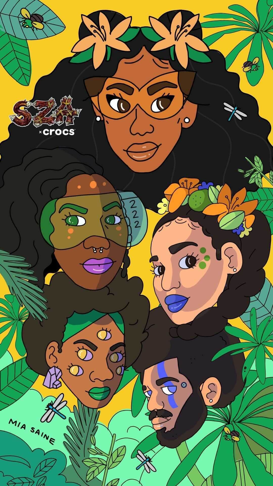 クロックスのインスタグラム：「Mia Saine (They/Them) is an incredible illustrator and artist from Memphis, Tennessee.​  They create distinctive digital art that brings together bold colors and messages of empowerment in a unique and inspiring way. ​  In honor of #MentalHealthAwarenessMonth, Crocs has made a donation Mia’s charity of choice, My Sistah's House Memphis. ​  #SZAXCrocs #ComeAsYouAre​」