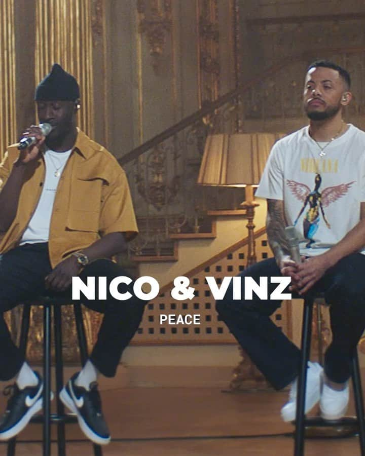 ニコ＆ヴィンスのインスタグラム：「Nico & Vinz are back! The lyrics of their latest song "Peace" hit hard, especially in times like these. 🕊️🤍Watch the session via the link in our bio! ⭕⁠ _______⁠ @nicoandvinz ⁠ #nicoandvinz #peace #thecircle #thecirclesessions #stockholm #berlin #livesession #liveperformance #singersongwriter #musicvideo」