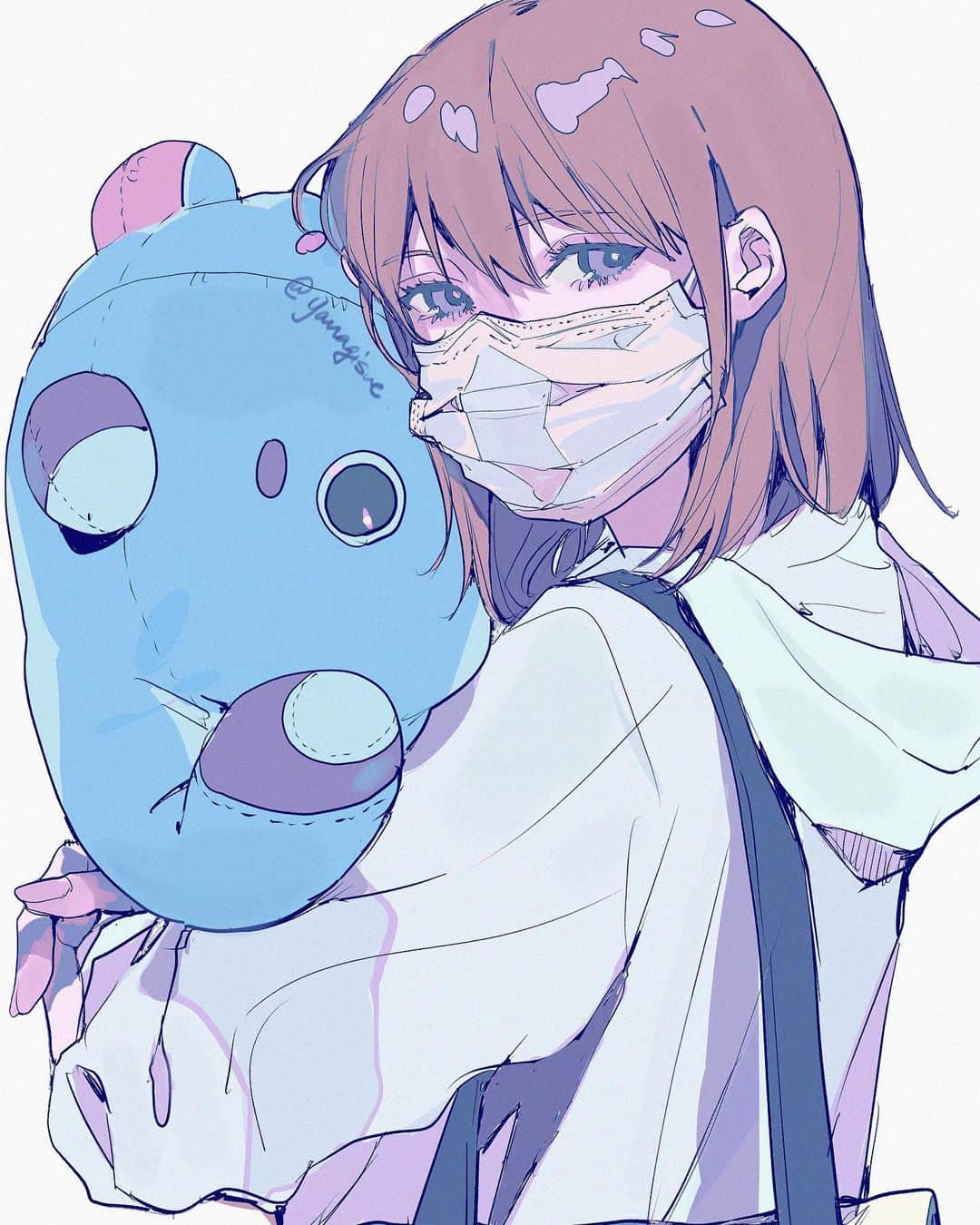 のインスタグラム：「202203  huionさんから提供いただいたKamvas12を使用して描きました！  ペンの滑りがツルツルし過ぎず、引っかかりすぎずさらさらでとても描き心地がいいです✒️  使い慣れていないタブレットだったので、いつもと違う線になったりして楽しかったです。絵柄はツールに依存するなあと感じました、いろいろ試して使っていきたい…👏  Huion Kamvas 12:  https://bit.ly/3LSAybr Huion Amazon:  https://amzn.to/3LUen4I  #kamvas12 #pr @huion_jp」