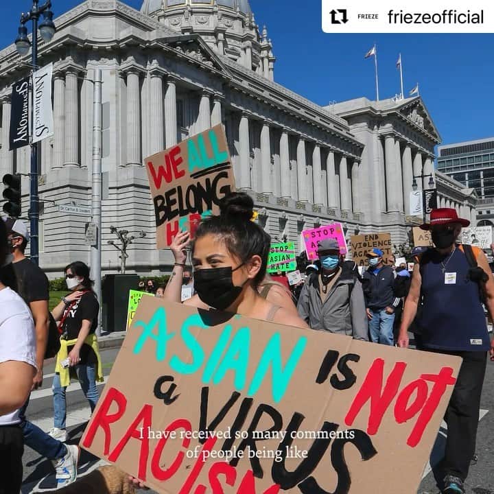 NKYMNのインスタグラム：「Frieze Studios has created a new documentary film about my work,(UN)KEEPALL. It’s a well-balanced 10 minute film. Plz check it out.  #Repost @friezeofficial  ・・・ ‘The Ultimate Other’: Art against a rising wave of anti-Asian hate  Following their collaboration on the commission of artist P. Staff’s film ‘Pure Means’ (2021), Frieze and Q/ present a new short film. Setting the work of emerging artist YAMAN’s work in the context of the Asian minority experience during the COVID-19 pandemic, the film features reflections from Kibum Kim, Fernanda Ly & Tao Okamoto, among others  Watch the full video via the link in bio  #FriezeandQ #keepall #unkeepall @qcualityd @nkymn @taookamoto @warukatta @kibumk」