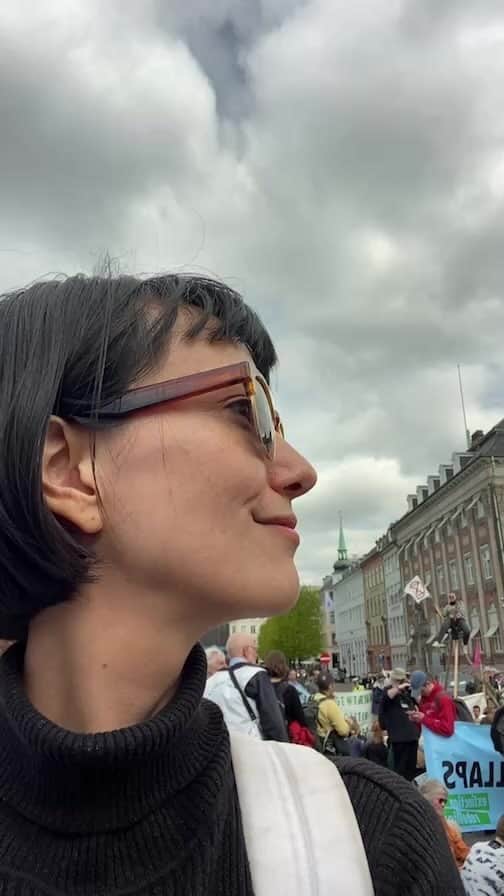 小野りりあんのインスタグラム：「デンマークの気候プロテストの現地から中継  @extinctionrebelliondk」