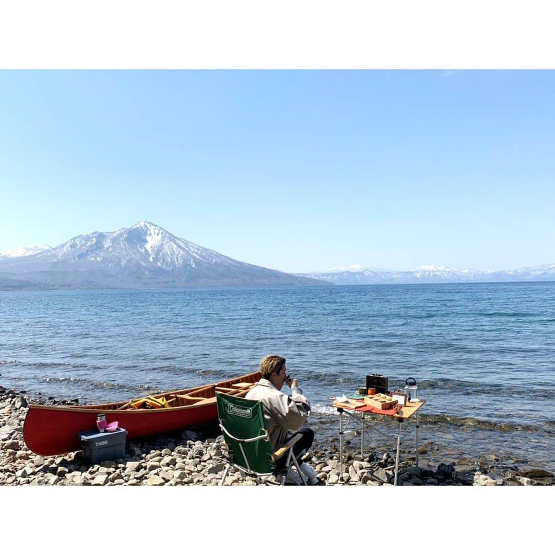 大野拓朗のインスタグラム：「#北海道 #支笏湖  「朝だ！生です　旅サラダ」 5月7日（土）8時〜 ON AIR」